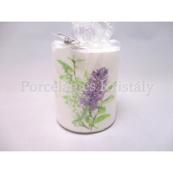 AMB.19214900 Lila orgona átvilágítós gyertya 9x7,5 cm