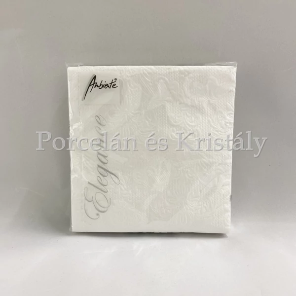 AMB.12504925 Elegance White papírszalvéta 25x25cm, 15db-os