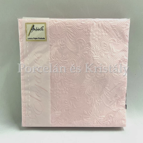 AMB.12504928 Elegance pink papírszalvéta 25x25cm, 15db-os