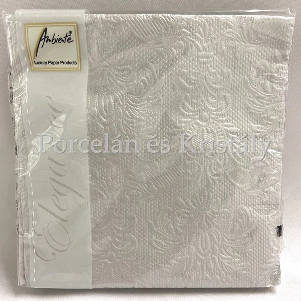 AMB.12504938 Elegance silver papírszalvéta 25x25cm, 15db-os