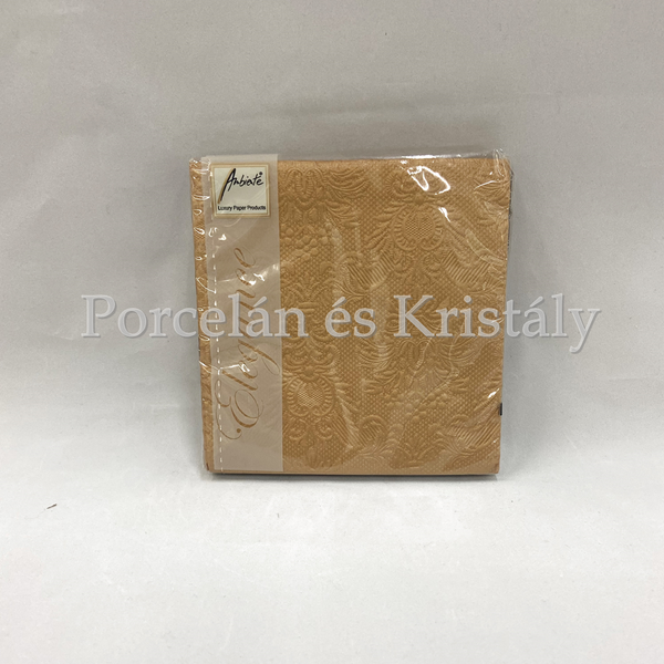 AMB.12505513 Elegance bronz papírszalvéta 25x25cm, 15db-os
