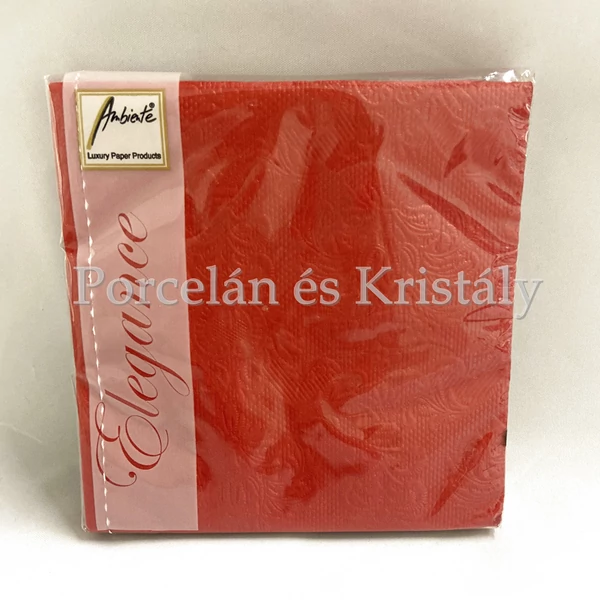 AMB.12505515 Elegance red bright papírszalvéta 25x25cm, 15db-os