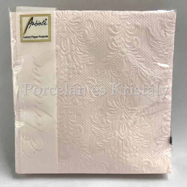 AMB.12505517 Elegance Pearl Pink papírszalvéta 25x25cm, 15db-os