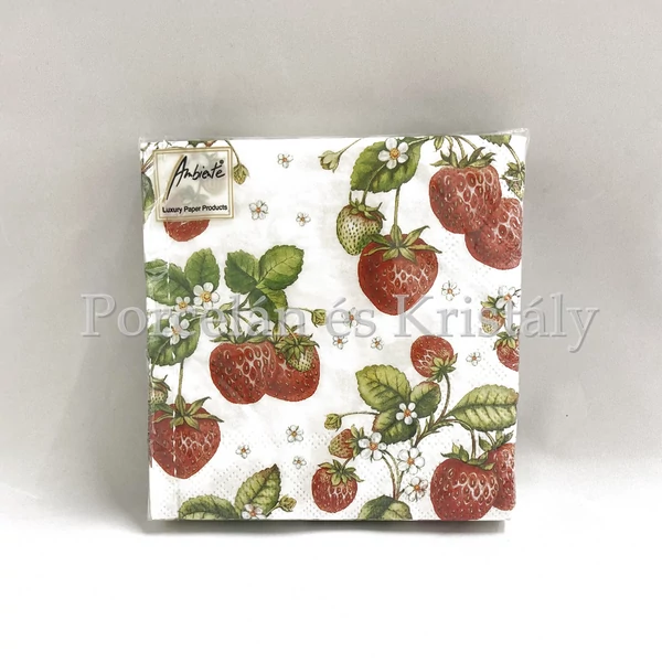 AMB.12506770 Strawberry Plant papírszalvéta 25x25cm, 20db-os