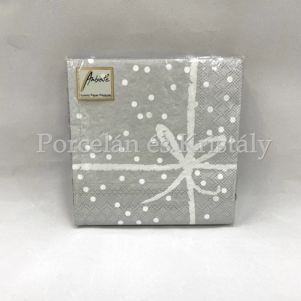 AMB.12509559 Wrapping Silver Pos. papírszalvéta 25x25cm, 20db-os