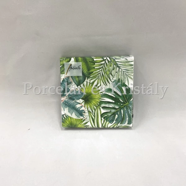 AMB.12510940 Tropical Leaves papírszalvéta 25x25cm, 20db-os