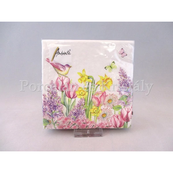 AMB.12512686 Virágzó tavaszi kert papírszalvéta 25x25 cm, 20 db-osiszok papírszalvéta 25x25 cm, 20 db-os 