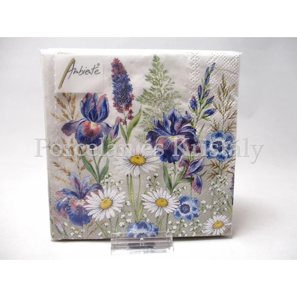 AMB.12513235 Mezei virágok papírszalvéta 25x25 cm, 20 db-os