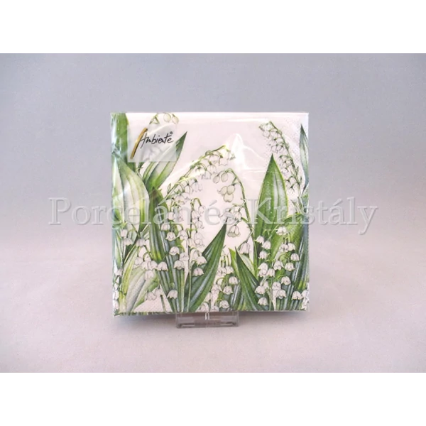 AMB.12514965 Gyöngyvirág papírszalvéta 25x25 cm, 20 db-os 