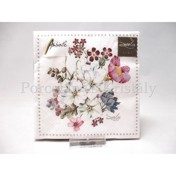 AMB.12515145 Réti virágok papírszalvéta 25x25 cm, 20 db-os 