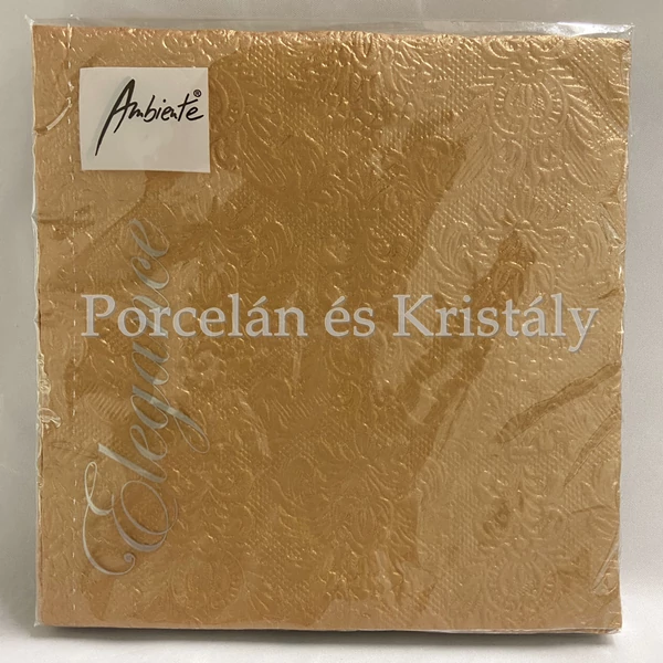AMB.13305513 Elegance bronz papírszalvéta 33x33cm, 15db-os