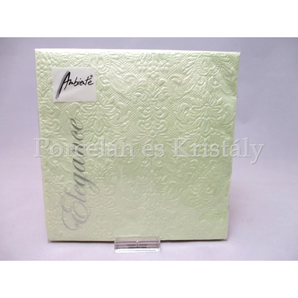 AMB.13306922 Elegance pearl green papírszalvéta 33x33 cm, 15db-os