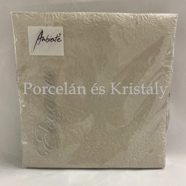 AMB.13306923 Elegance pearl taupe papírszalvéta 33x33cm, 15db-os
