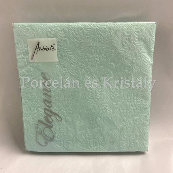 AMB.13307032 Elegance Aqua dombornyomott papírszalvéta 33x33cm, 15db-os