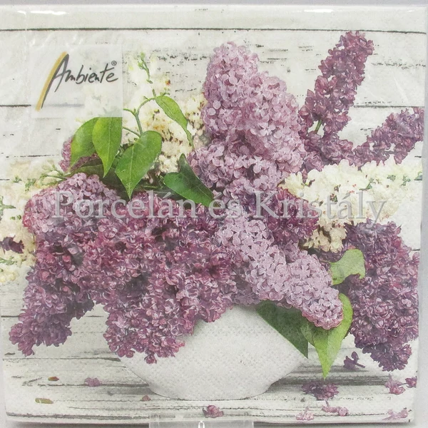 AMB.13308535 Orgonák tavaszi papírszalvéta 33x33 cm, 20 db-os
