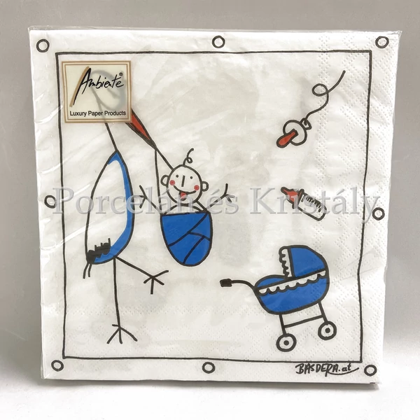 AMB.13309480 Hello Boy papírszalvéta 33x33cm, 20db-os