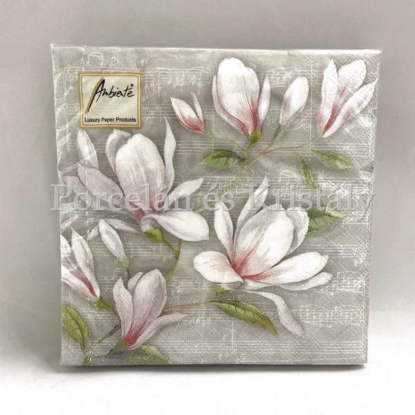 AMB.13309890 Musical Magnolia papírszalvéta 33x33cm, 20db-os
