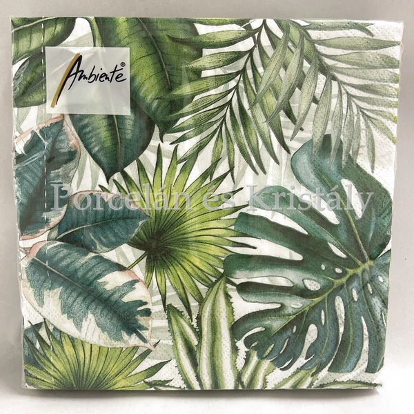 AMB.13310940 Tropical Leaves papírszalvéta 33x33cm, 20db-os