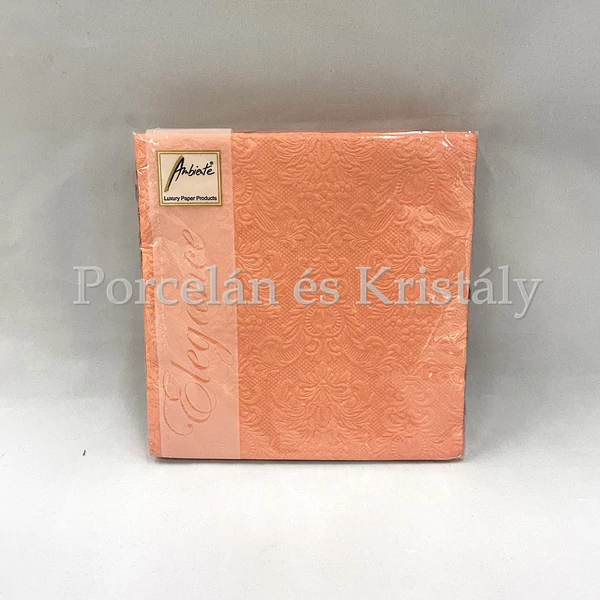 AMB.13311105 Elegance peach papírszalvéta 33x33cm, 15db-os