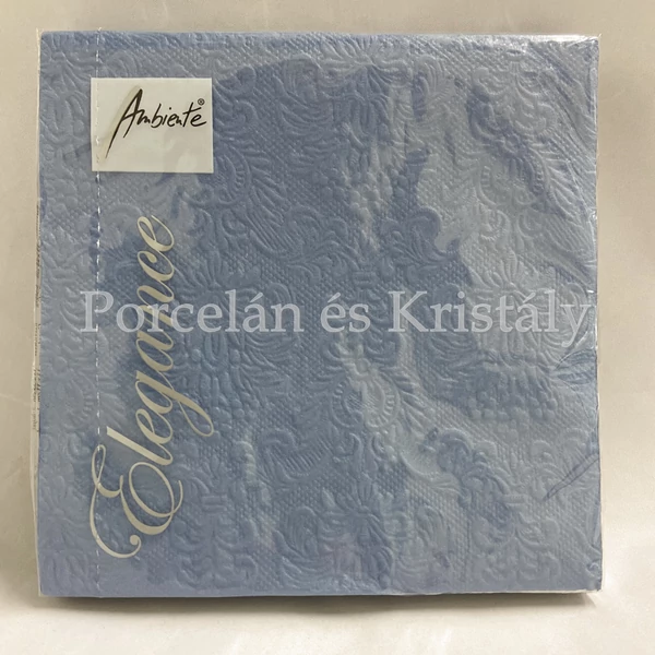AMB.13311111 Elegance jeans blue dombornyomott papírszalvéta 33x33cm, 15db-os