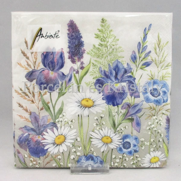 AMB.13313235 Mezei virágok papírszalvéta 33x33 cm, 20 db-os