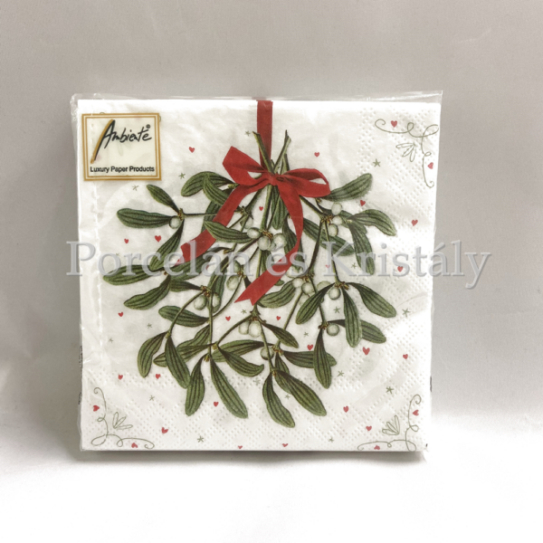 AMB.33310575 Mistletoe karácsonyi papírszalvéta 33x33cm, 20db-os