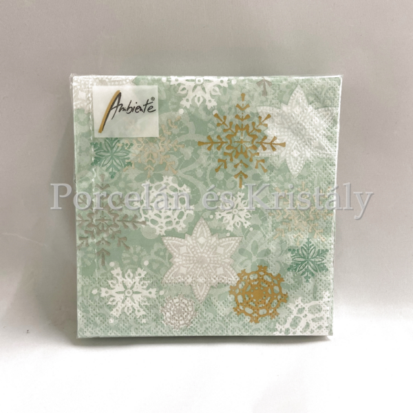 AMB.32513740 Delicate Stamps Green karácsonyi papírszalvéta 25x25cm, 20db-os