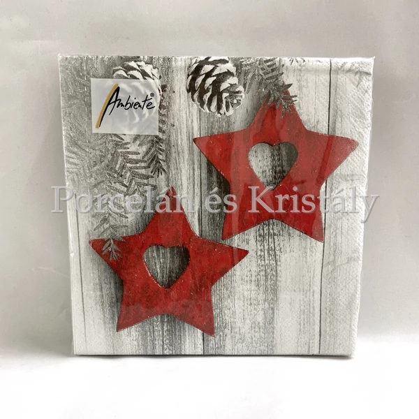 AMB.33312135 Hanging Stars karácsonyi papírszalvéta 33x33cm, 20db-os