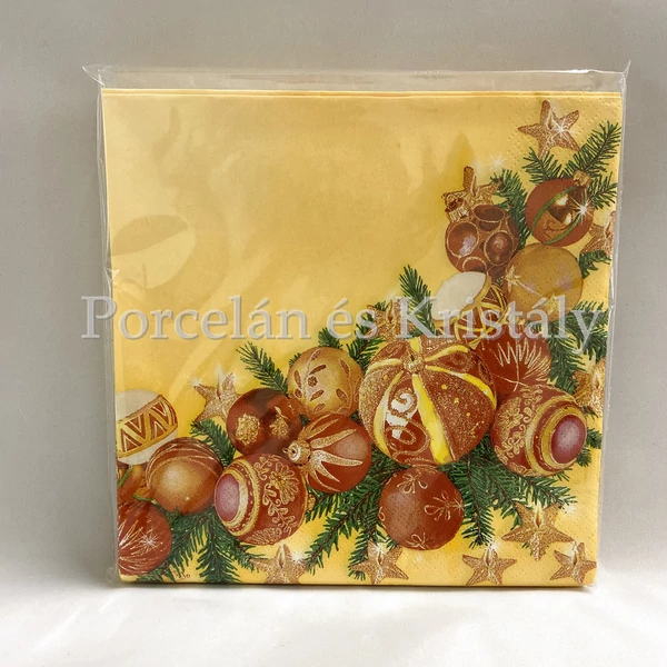 VRP-S/PIR-GÖMBÖS karácsonyi papírszalvéta 33x33 cm, 15 db-os VRP-S/PIR-GÖMBÖS karácsonyi papírszalvéta 33x33 cm, 15 db-os