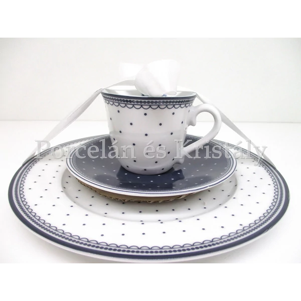 K.C.5176115 Vintage Indigo reggeliző szett, 3 részes 