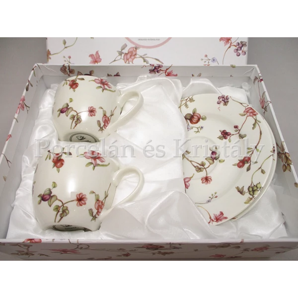 D.G.24180 Safa porcelán mokkacsésze szett 2 személyes, 4 részes, díszdobozban 