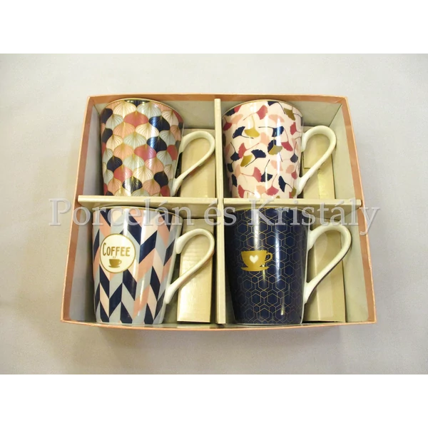 R2S.128CMHO Édes otthon porcelánbögre szett, 4 részes, díszdobozban
