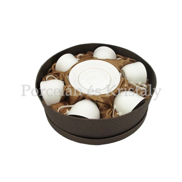 V.B.08848 Puccini Porcelán csésze szett 6 személyes, 12 részes, díszdobozban