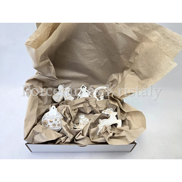 9518/3002 Arany Karácsonyfadísz szett 6 darabos