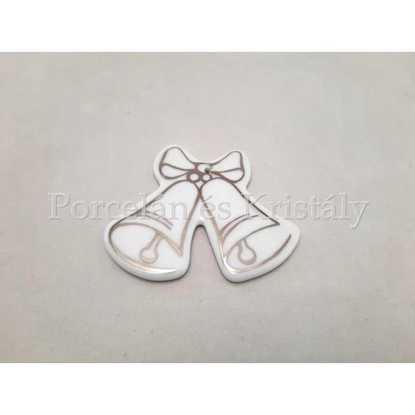 9523/3003 Platina Harang karácsonyfadísz, 6x6,5 cm 