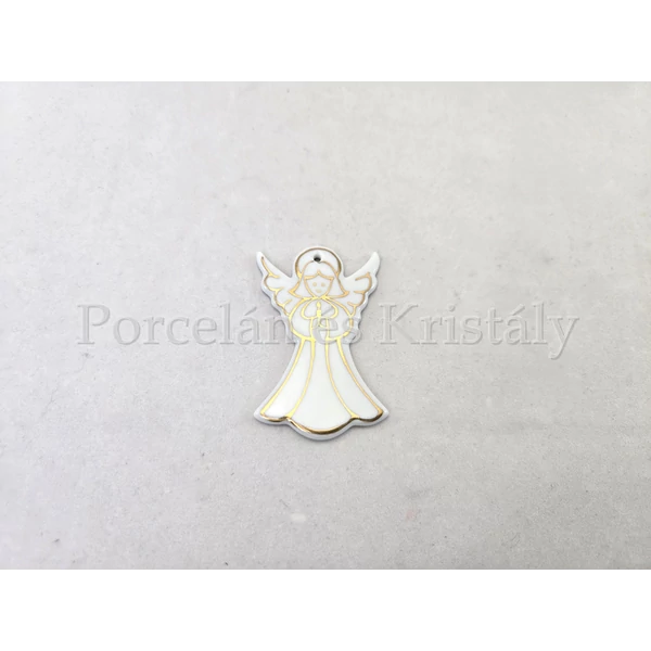 9523/3002 Arany Angyalka karácsonyfadísz, 6x4 cm 