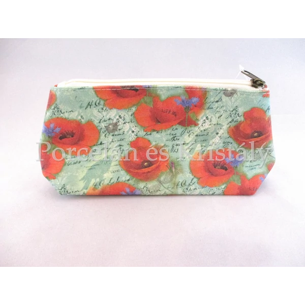 AMB.18014210 Pipacsos neszesszer, 12x23x7 cm
