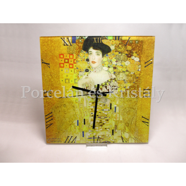D.I.19-20 Üveg falióra Klimt: Adél, 30x30x2 cm 