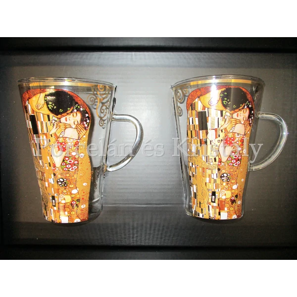 H.C.841-5002 Üvegpohár szett 2 részes Klimt: Csók 