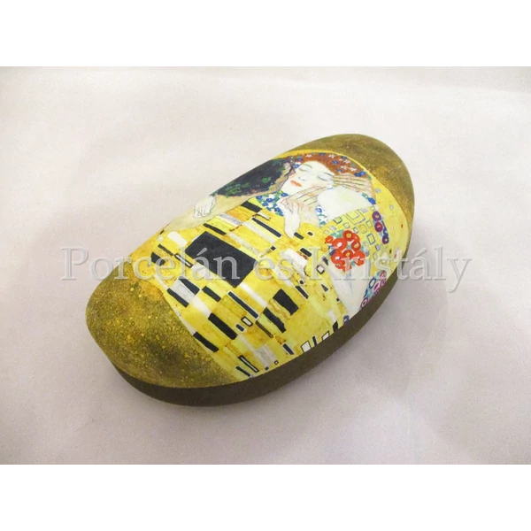 FRI.12591 Szemüvegtok törlőkendővel Klimt: Csók, 6,5x16x7,5 cm   