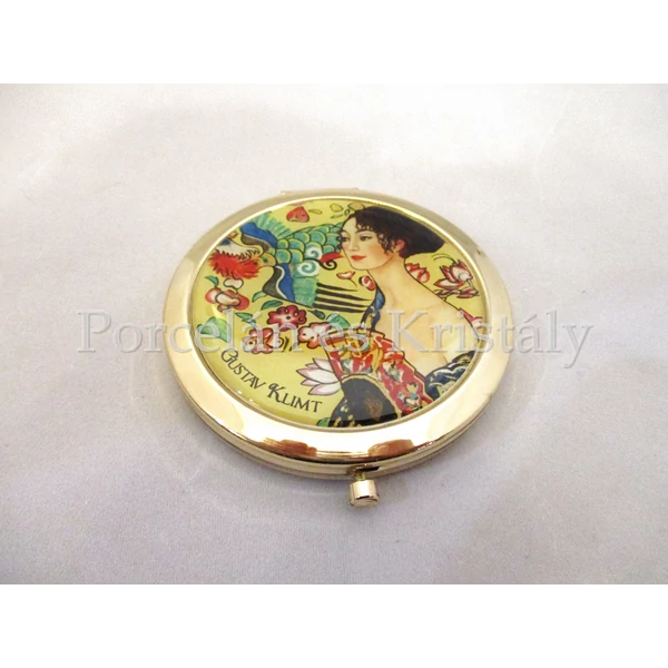 H.C.181-1013 Nagyítós piperetükör Klimt: Hölgy legyezővel, 1x7,5 cm 