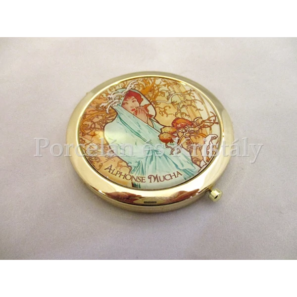 H.C.181-1124 Nagyítós piperetükör Mucha: Tél, 1x7,5 cm 