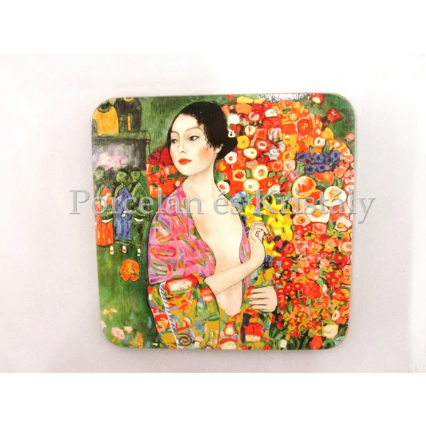 H.C.532-1216 Parafa poháralátét Klimt: A táncos 10x10 cm