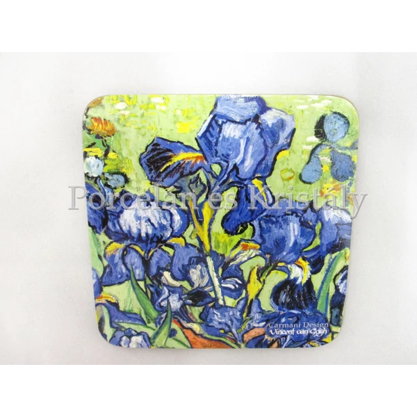 H.C.830-0003 Parafa poháralátét Van Gogh: Íriszek 10x10 cm