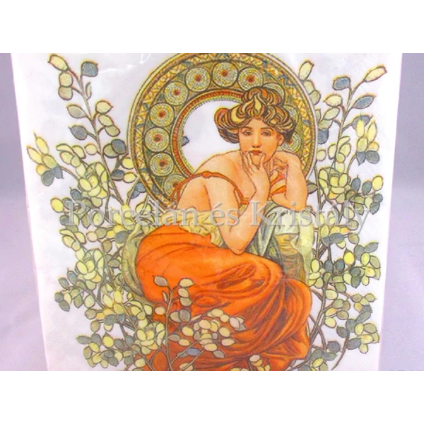 P.P.W6S64-12878 Papírszalvéta Mucha: Topáz, 33x33 cm