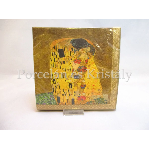 R2S.414KLI1 Papírszalvéta Klimt: Csók, 33x33 cm, 20 db-os