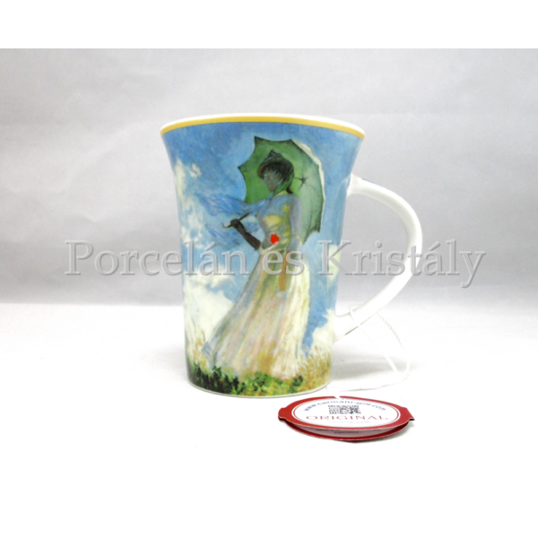 H.C.045-8102 Porcelánbögre 350 ml, Monet: Nő esernyővel 