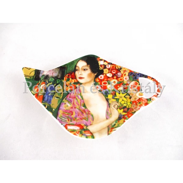H.C.532-1417 Porcelán teafiltertartó 1x12,5x8 cm, Klimt: A táncos 