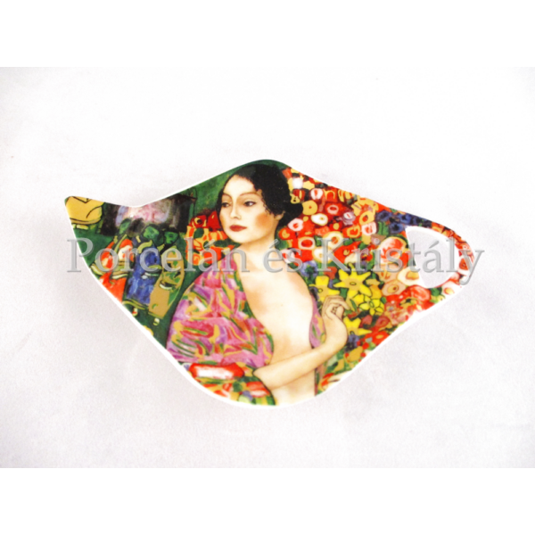 H.C.532-1417 Porcelán teafiltertartó 1x12,5x8 cm, Klimt: A táncos 