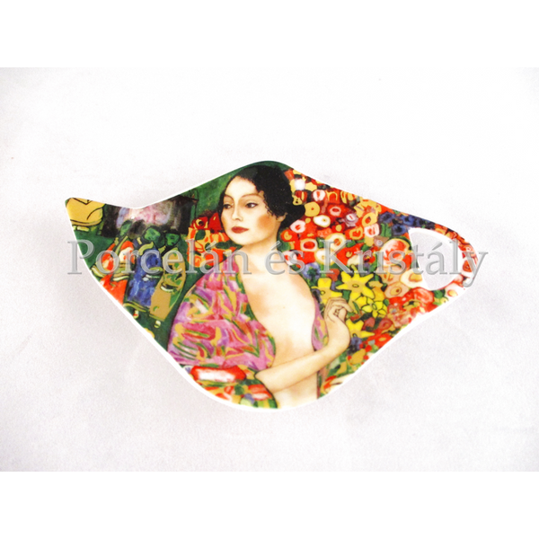 H.C.532-1417 Porcelán teafiltertartó 1x12,5x8 cm, Klimt: A táncos 